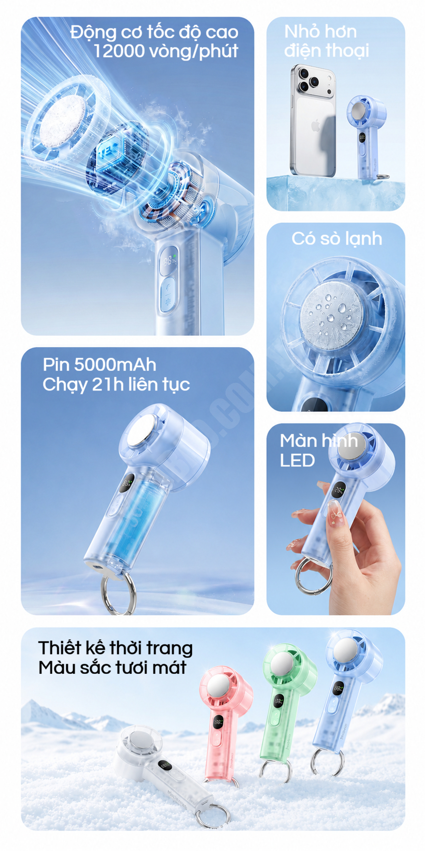 Quạt mini cầm tay Yoobao F5i
