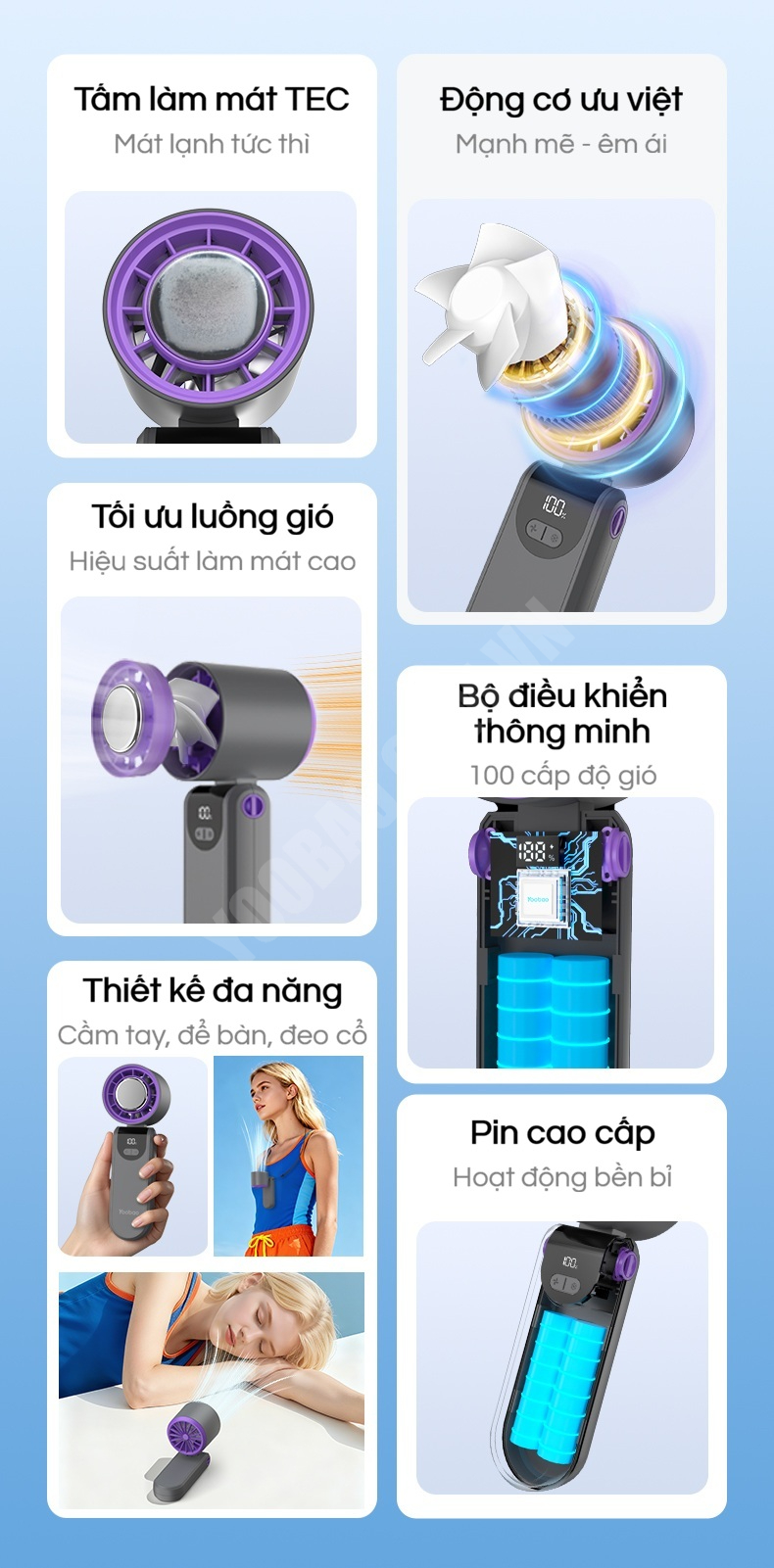 Quạt mini cầm tay Yoobao G2